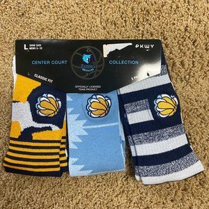 Memphis Grizzlies PKWY Mens Crew Socks NBA